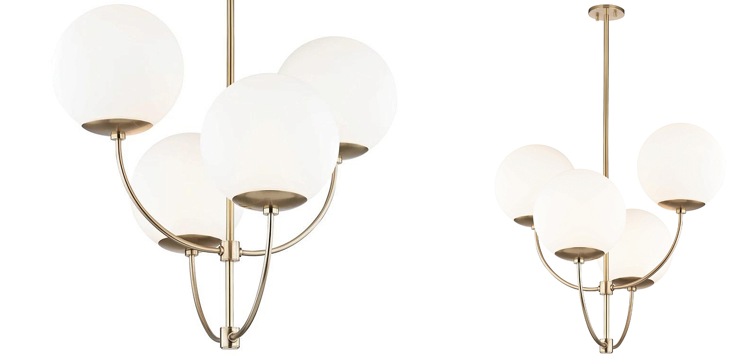 Люстра Breasal White Matte Balls Chandelier Brass Люстра Breasal White Matte Balls Chandelier Brass - Loft-Concept в Воронеже