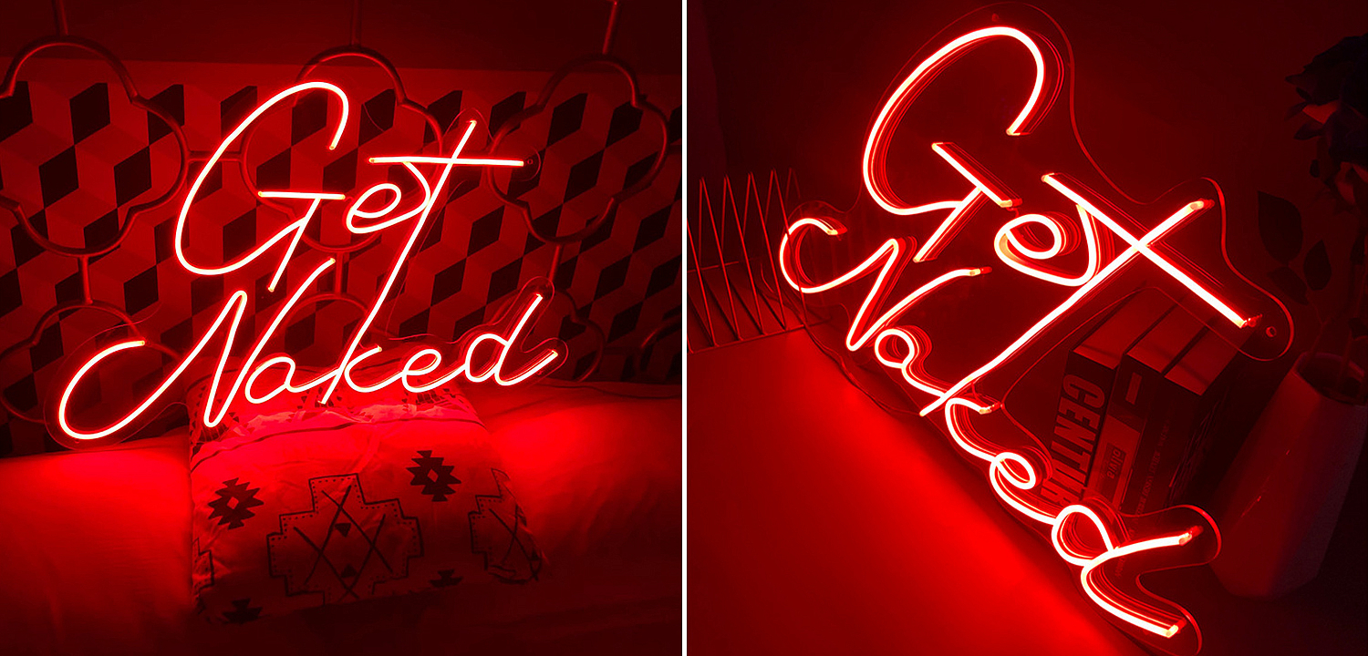 Неоновая настенная лампа Get Naked Neon Wall Lamp Неоновая настенная лампа Get Naked Neon Wall Lamp - Loft-Concept в Воронеже