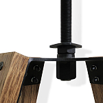 Барный стул со спинкой и мягкой обивкой с ромбами на 4-х деревянных ножках Бежевый Велюр Ava Charm варинант исполнения - 8 | Loft Concept в Воронеже