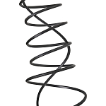 Подвесной светильник светодиодный из металла со спиральным декоративным элементом черный Metal Spiral варинант исполнения - 8 | Loft Concept в Воронеже