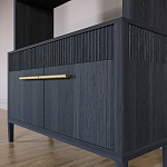 Стеллаж Primo с ящиками Черный дуб  варинант исполнения - 4 | Loft Concept в Воронеже