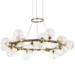 Дизайнерская кольцевая люстра с гирляндой внутри стеклянных сферических плафонов Iona Garland Chandelier 25 варинант исполнения - 1 | Loft Concept в Воронеже