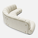 Диван Limoges полукруглой формы с обивкой букле молочного цвета варинант исполнения - 1 | Loft Concept в Воронеже