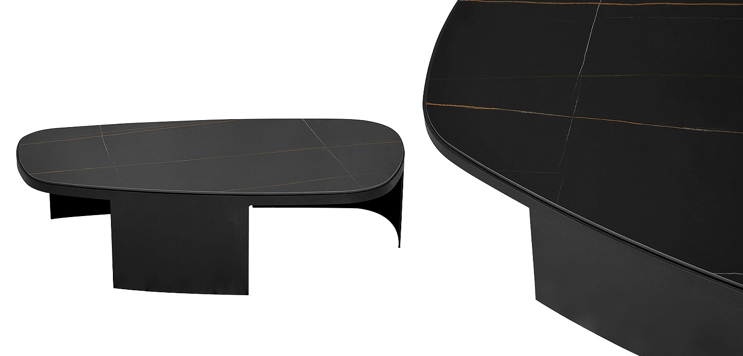 Кофейный стол с каменной столешницей Koch Coffee Table Кофейный стол с каменной столешницей Koch Coffee Table - Loft-Concept в Воронеже