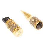 Флеш-карта USB 2.0 на 32 гб в виде пули с гравировкой природы в подарочной коробке Metal Flash Drive варинант исполнения - 2 | Loft Concept в Воронеже