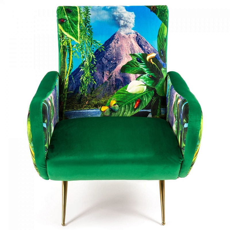 Кресло Seletti Armchair Volcano Бирюзовый Зеленый Латунь в Воронеже | Loft Concept 