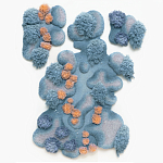 Тканый вручную Большой абстрактный гобелен Frost Forest варинант исполнения - 3 | Loft Concept в Воронеже