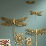Настенный декор из двух декоративных стрекоз Flight of the Dragonfly варинант исполнения - 2 | Loft Concept в Воронеже