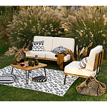 Двухместный диван из акации без подлоконтиков Amra варинант исполнения - 3 | Loft Concept в Воронеже