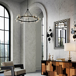 Люстра круглая с литыми стеклянными дисками Olympe Glass Chandelier варинант исполнения - 4 | Loft Concept в Воронеже