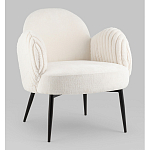 Полукресло Wave Stripes букле белый варинант исполнения - 1 | Loft Concept в Воронеже