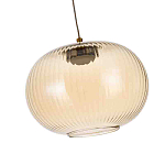 Подвесной светильник с янтарным рифленым стеклянным плафоном Ferm Living варинант исполнения - 5 | Loft Concept в Воронеже