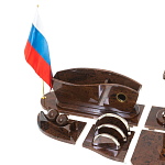 Настольный письменный набор с часами из природного камня обсидиана Competent Leader варинант исполнения - 3 | Loft Concept в Воронеже