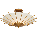 Потолочный светильник в форме конуса с каркасом золотого цвета и тканевым абажуром Inspiration in Light варинант исполнения - 2 | Loft Concept в Воронеже