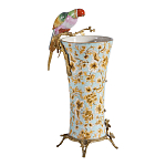 Ваза фарфоровая с птицей на бронзовой ветке Garden of Eden варинант исполнения - 2 | Loft Concept в Воронеже