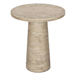 Столик приставной с круглой столешницей Textured Cream Table варинант исполнения - 1 | Loft Concept в Воронеже