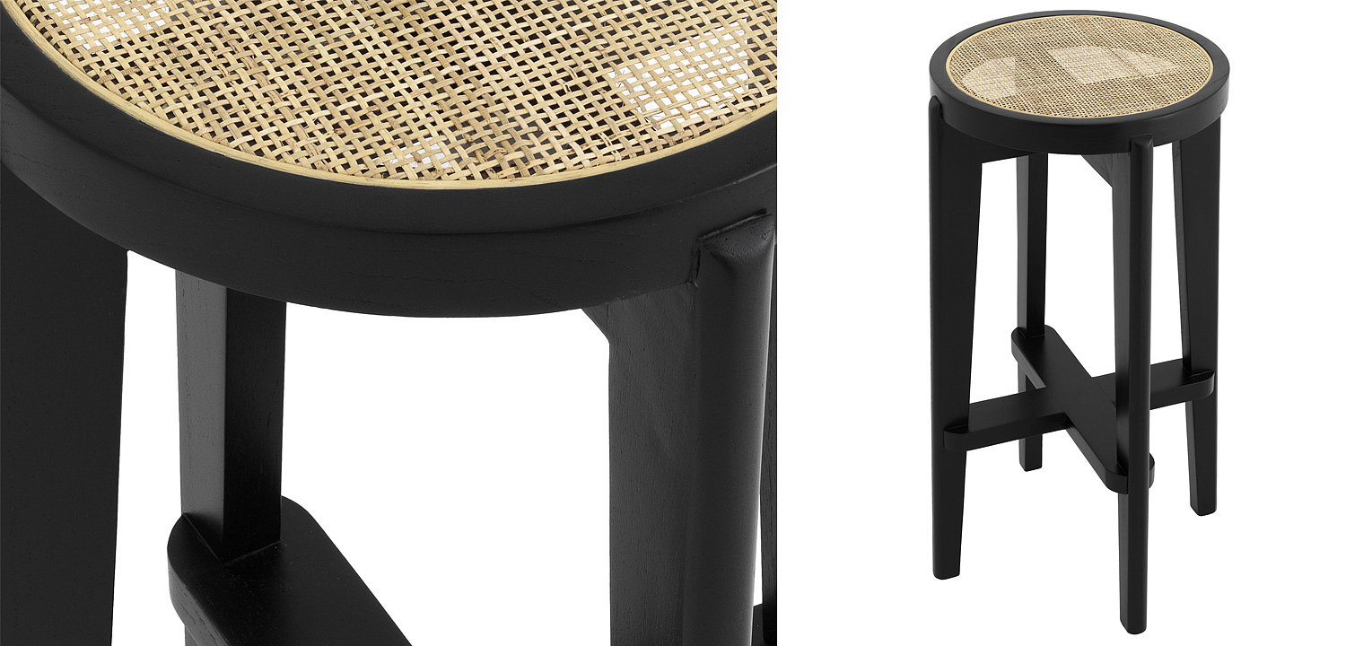 Барный стул Eichholtz Bar Stool Dareau black Барный стул Eichholtz Bar Stool Dareau black - Loft-Concept в Воронеже