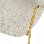 Стул Singer Chair с подлокотниками серый на золотистых ножках варинант исполнения - 7 | Loft Concept в Воронеже