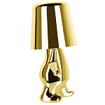 Настольная лампа фигурная золотого цвета с гладким абажуром Высота 19 см Sophia варинант исполнения - 4 | Loft Concept в Воронеже