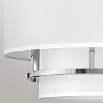 Потолочный светильник с двухслойным белым текстильным абажуром Hinkley варинант исполнения - 23 | Loft Concept в Воронеже