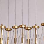 Люстра с 9-ю прозрачными стеклянными плафонами в форме капли Lucid Rain  варинант исполнения - 6 | Loft Concept в Воронеже