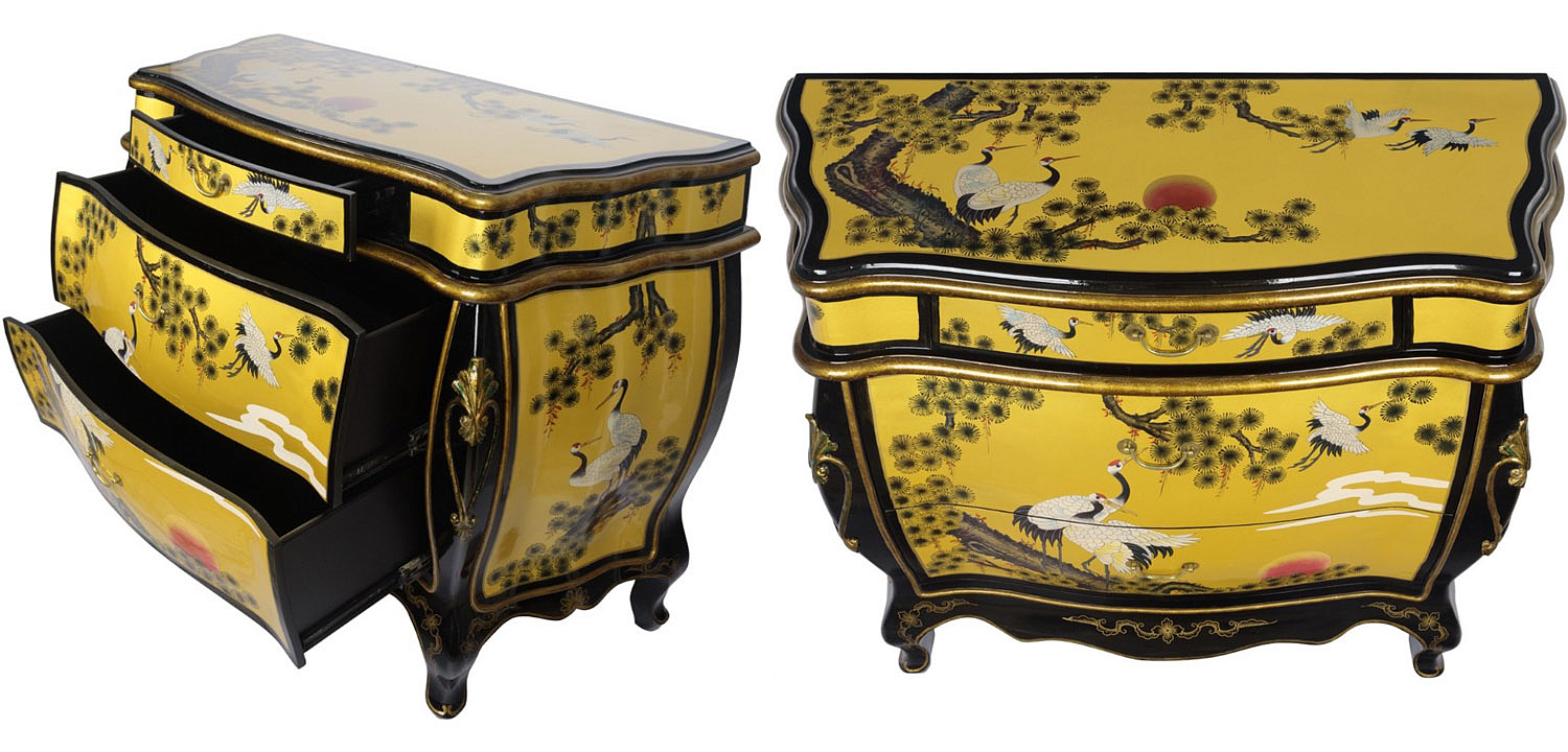 Китайский комод с журавлями Grus chest of drawers Китайский комод с журавлями Grus chest of drawers - Loft-Concept в Воронеже