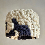 Светильник вязаный из шерсти Черно-белый варинант исполнения - 1 | Loft Concept в Воронеже