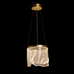 Подвесной светильник цилиндрической формы с прозрачным волнистым плафоном Wave Line варинант исполнения - 3 | Loft Concept в Воронеже