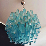 Дизайнерская люстра Blue Lagoon glass бирюзовое стекло  варинант исполнения - 3 | Loft Concept в Воронеже