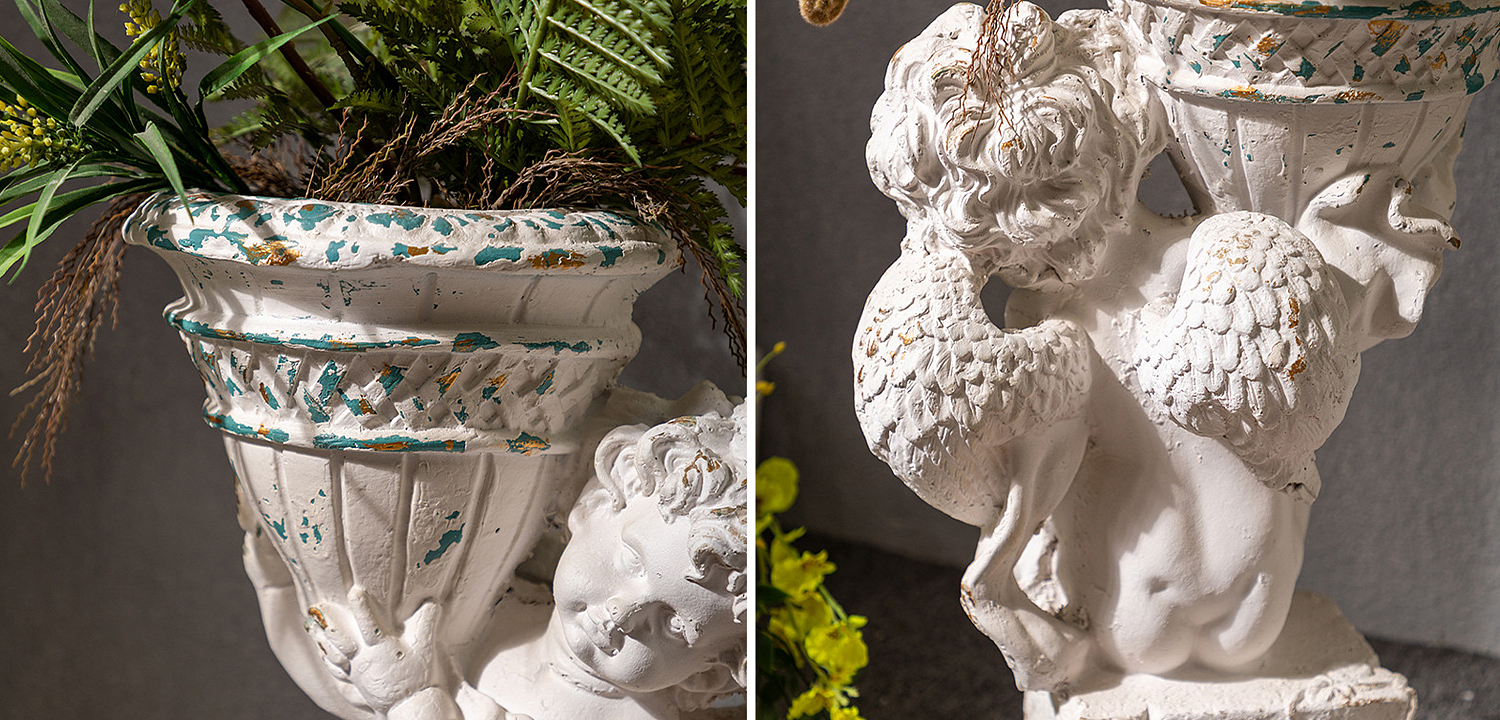 Кашпо Angel with Flowerpot Provence Кашпо Angel with Flowerpot Provence - Loft-Concept в Воронеже