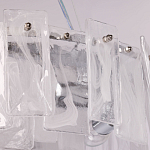 Люстра круглая с подвесными прямоугольными пластинами из стекла Glacier Panels варинант исполнения - 4 | Loft Concept в Воронеже