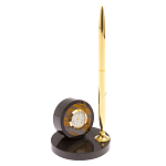 Часы настольные с ручкой из натурального камня Stone Clock варинант исполнения - 11 | Loft Concept в Воронеже