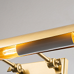 Светильник для картин цвета состаренная латунь с широким плафоном на прямоугольном основании Elstead Lighting варинант исполнения - 2 | Loft Concept в Воронеже