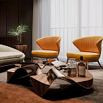 Дизайнерский журнальный стол волнистой формы Nyxacad варинант исполнения - 4 | Loft Concept в Воронеже