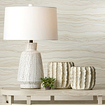 Настольная лампа с корпусом в форме вазы и белым абажуром Lots of Strokes варинант исполнения - 4 | Loft Concept в Воронеже