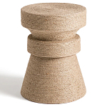 Приставной стол с отделкой из джута Juti D35 см варинант исполнения - 1 | Loft Concept в Воронеже