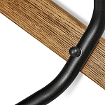 Барный стул со спинкой и металлической подставкой на 4-х деревянных ножках Зеленый Велюр Vendramin Chair варинант исполнения - 5 | Loft Concept в Воронеже