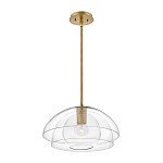 Подвесной светильник с прозрачным двойным стеклянным плафоном в форме купола и внутренней сферой Hinkley варинант исполнения - 10 | Loft Concept в Воронеже