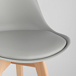 Стул с основой из пластика и мягким сиденьем Arvika Grey варинант исполнения - 7 | Loft Concept в Воронеже