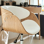 Вращающееся офисное кресло на колёсах Delwyn Chair White варинант исполнения - 6 | Loft Concept в Воронеже