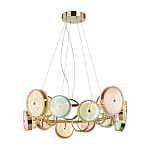 Люстра с плафонами из разноцветного стекла Glass Peonies варинант исполнения - 2 | Loft Concept в Воронеже