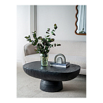 Столик кофейный черного цвета с овальной столешницей и круглым основанием Black Dalmen Table варинант исполнения - 8 | Loft Concept в Воронеже