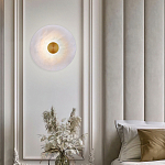 Бра светодиодный с мраморным рассеивателем латунь варинант исполнения - 3 | Loft Concept в Воронеже