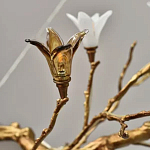 Люстра в виде золотой ветки с цветами Glass Flower Pendant Light варинант исполнения - 1 | Loft Concept в Воронеже