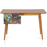 Письменный стол с принтом на ящиках Elise Desk варинант исполнения - 6 | Loft Concept в Воронеже