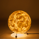 Настольная лампа из перламутра на металлическом каркасе Indonesian Egg варинант исполнения - 4 | Loft Concept в Воронеже