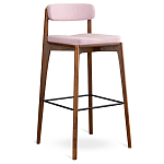 Барный стул из массива ясеня с обивкой из рогожки Elegant Ash варинант исполнения - 2 | Loft Concept в Воронеже