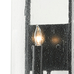 Бра с плафоном из прозрачного стекла на черном каркасе Glass Ball with Seeds варинант исполнения - 1 | Loft Concept в Воронеже