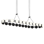 Люстра овальная с круглыми светодиодными источниками света Maxine Light варинант исполнения - 8 | Loft Concept в Воронеже