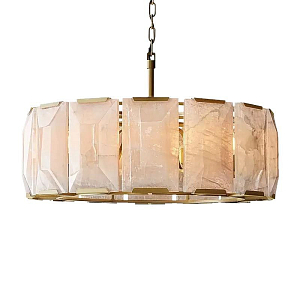 Люстра круглая Д80 см с абажуром из прямоугольных панелей Calling to Shine